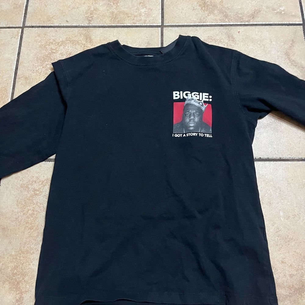 Zara Black Graphic Long Sleeve Shirt
